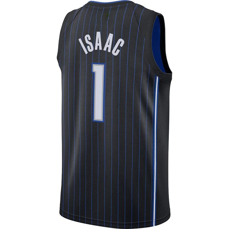 O.Magic #1 Jonathan Isaac 2020-21 Swingman Jersey  Icon Edition Black Stitched American Basketball Jersey