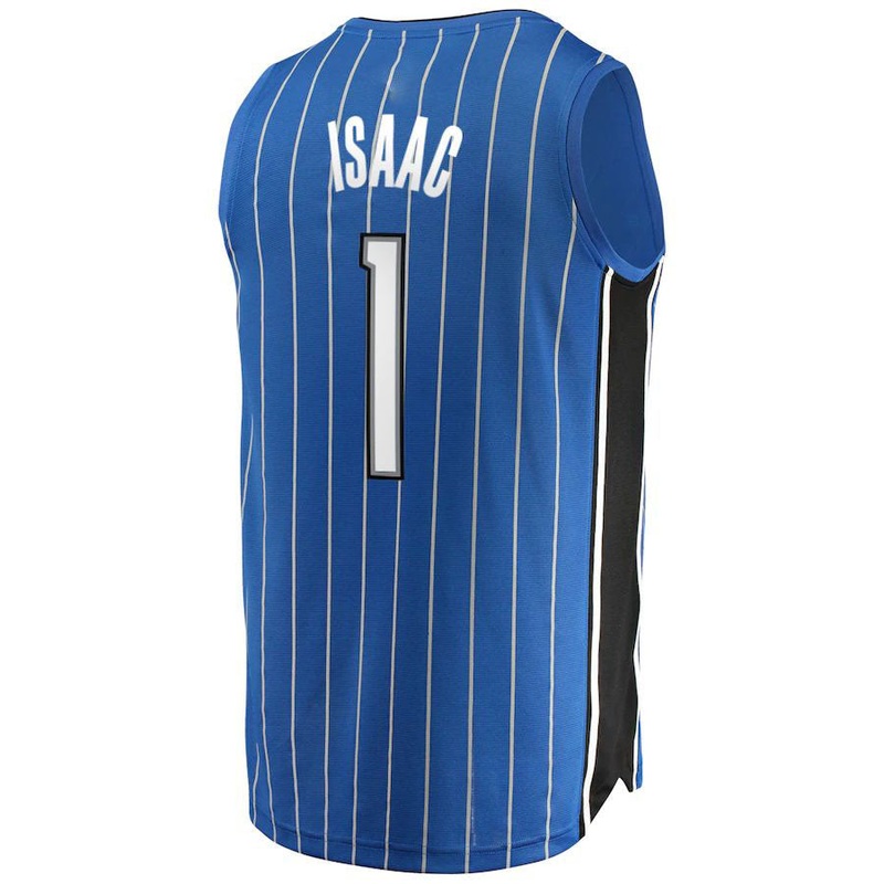 O.Magic #1 Jonathan Isaac Fanatics Branded  Fast Break Player Jersey – Icon Edition – Blue Stitched American Basketball Jersey
