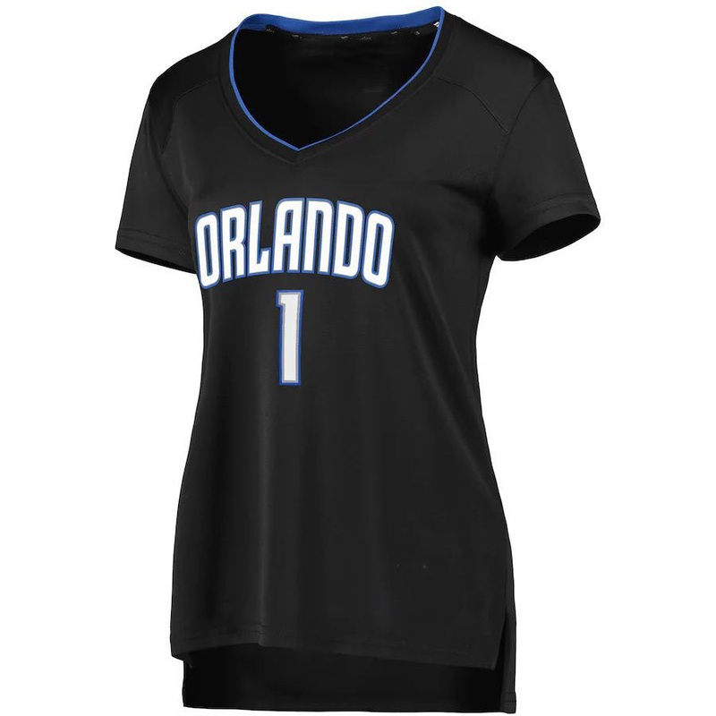 O.Magic #1 Jonathan Isaac Fanatics Branded Women’s 2019 Fast Break Replica Player Jersey Black Icon Edition Stitched American Basketball Jersey