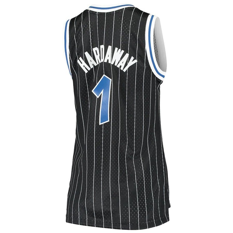 O.Magic #1 Penny Hardaway Mitchell & Ness Women’s Black 1994-95 Hardwood Classics Swingman Jersey Black Stitched American Basketball Jersey