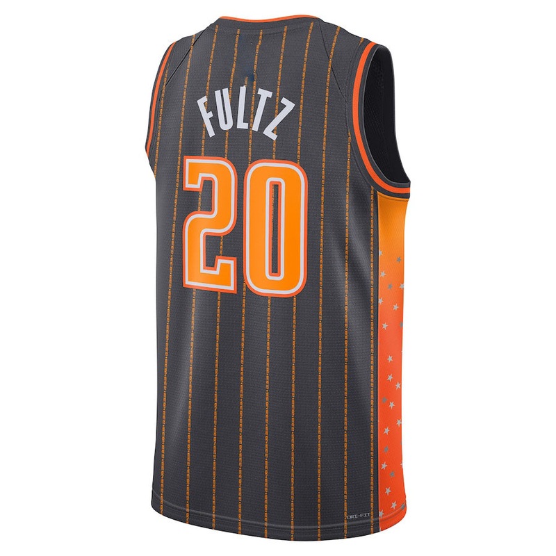 O.Magic #20 Markelle Fultz 2021-22 Swingman Jersey City Edition  Anthracite Stitched American Basketball Jersey