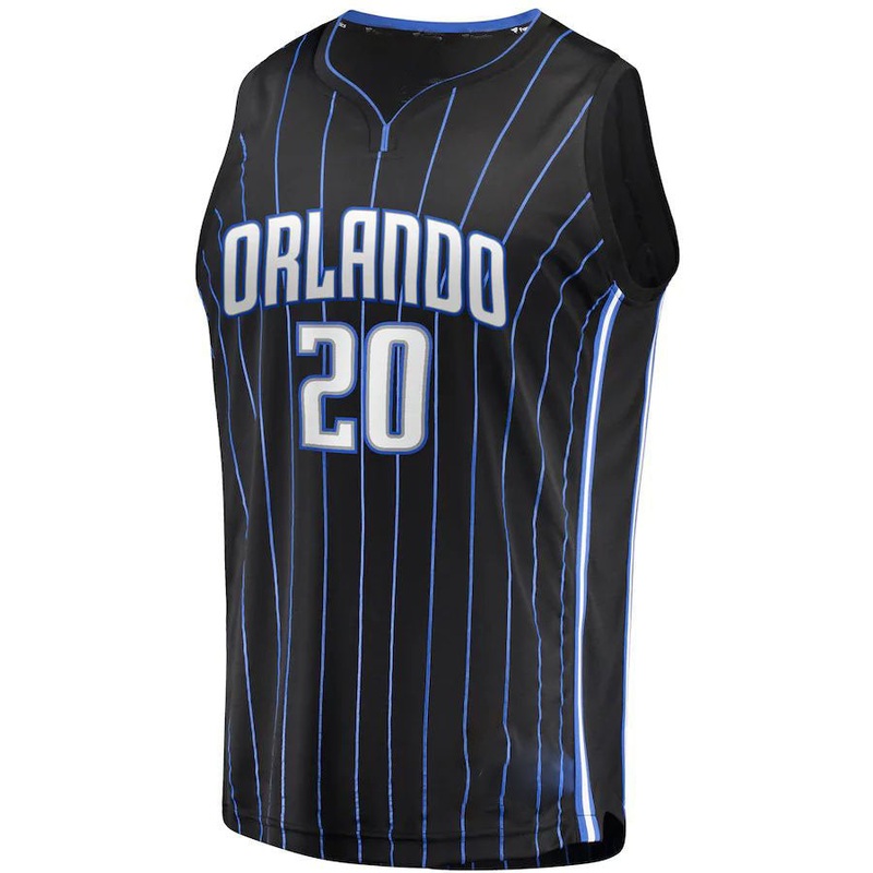 O.Magic #20 Markelle Fultz Fanatics Branded  2019 Fast Break Replica Player Jersey Black Icon Edition Stitched American Basketball Jersey