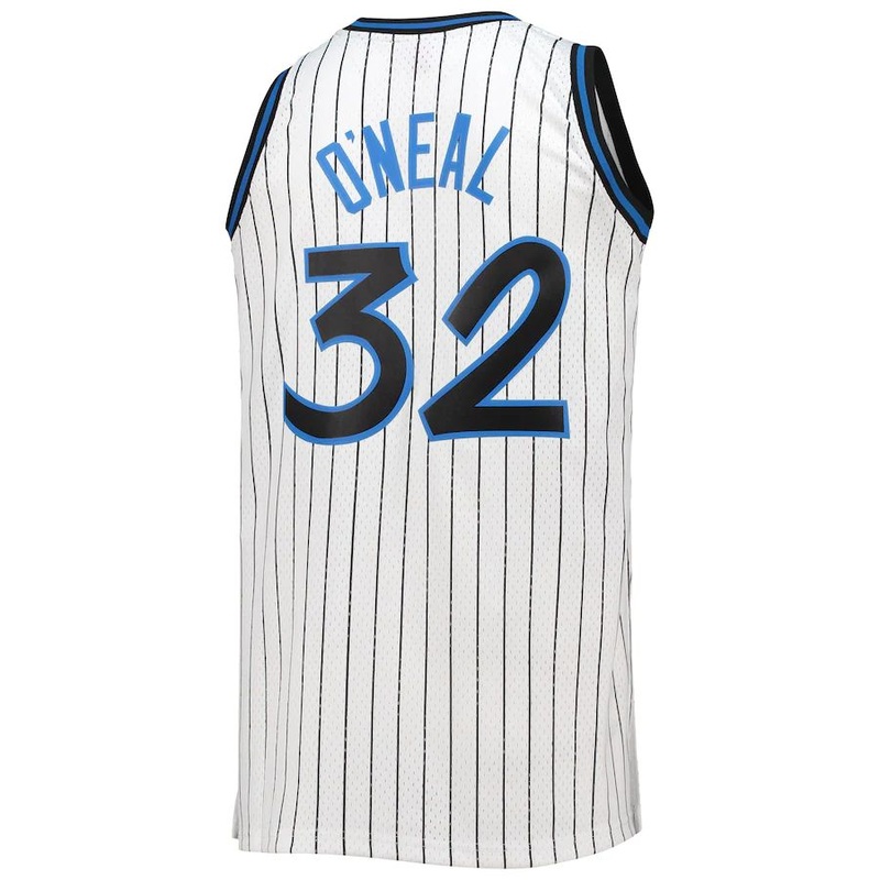 O.Magic #32 Shaquille O’Neal Mitchell & Ness Big & Tall 1993-94 Hardwood Classics Swingman Jersey White Stitched American Basketball Jersey