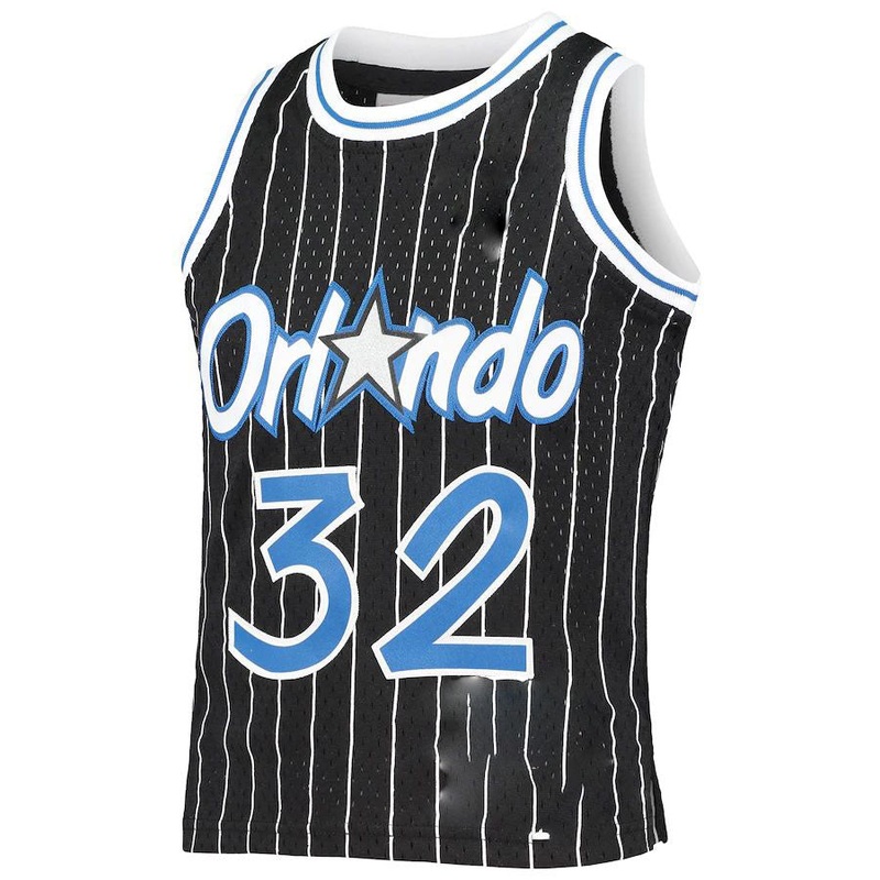 O.Magic #32 Shaquille O’Neal Mitchell & Ness Preschool Hardwood Classics Throwback Team Jersey  Black Stitched American Basketball Jersey