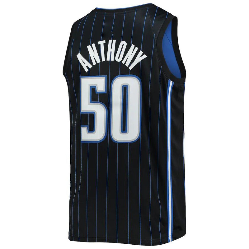 O.Magic #50 Cole Anthony Unisex 2022-23 Swingman Jersey Icon Edition Black Stitched American Basketball Jersey