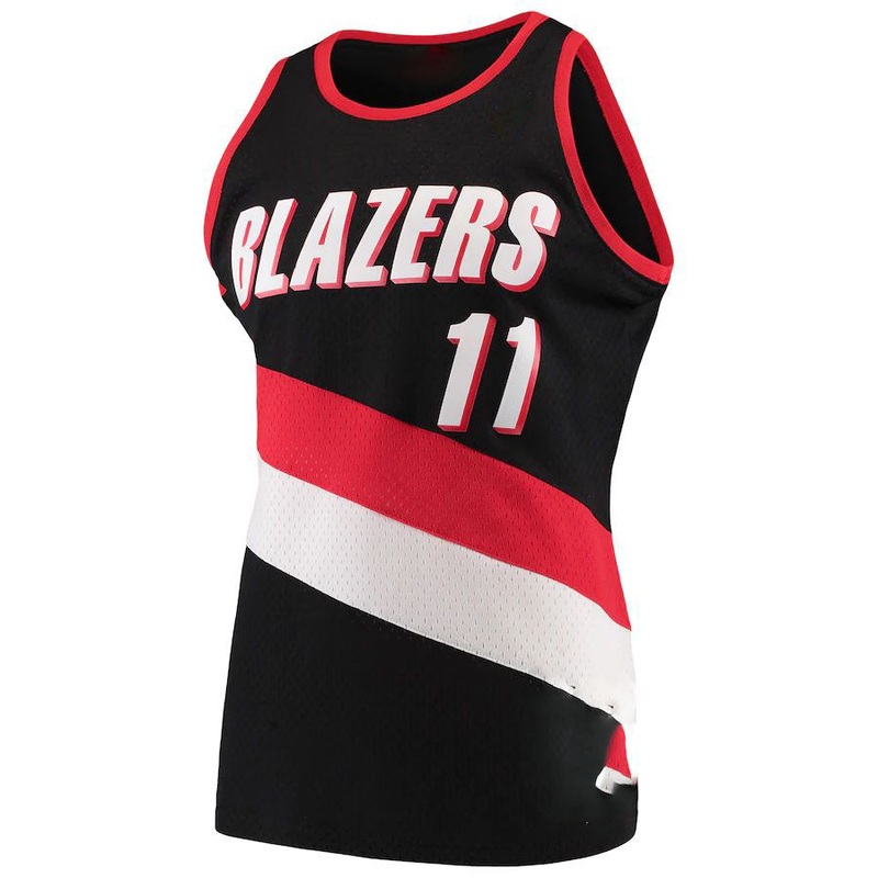 P.Trail Blazers #11 Arvydas Sabonis Mitchell & Ness Hardwood Classics Swingman Jersey  Black Stitched American Basketball Jersey