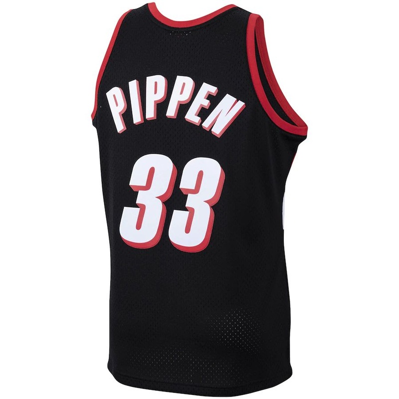 P.Trail Blazers #33 Scottie Pippen Mitchell & Ness 1999-00 Hardwood Classics Swingman Jersey Black Stitched American Basketball Jersey