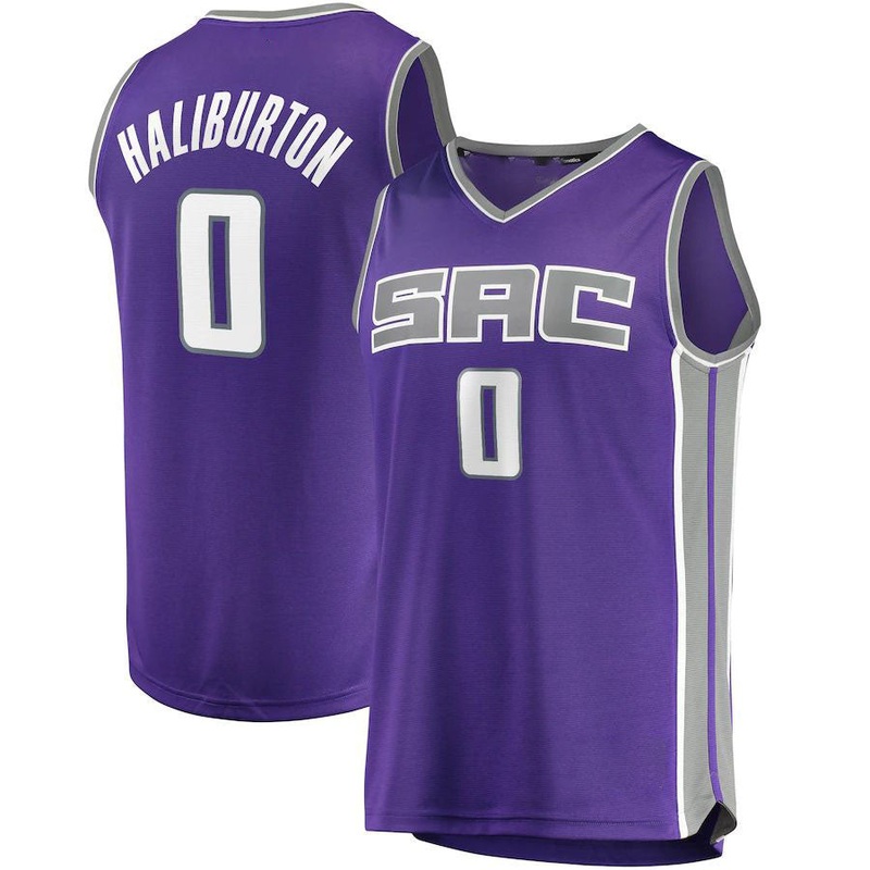 S.Kings #0 Tyrese Haliburton Fanatics Branded  Draft First Round Pick Fast Break Replica Jersey Purple – Icon Edition Icon Edition Purple Stitched American Basketball Jersey