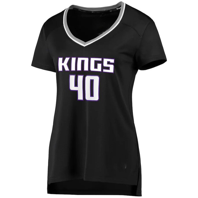 S.Kings #40 Harrison Barnes Fanatics Branded Women’s Fast Break Player Replica Jersey Statement Edition Black Stitched American Basketball Jersey
