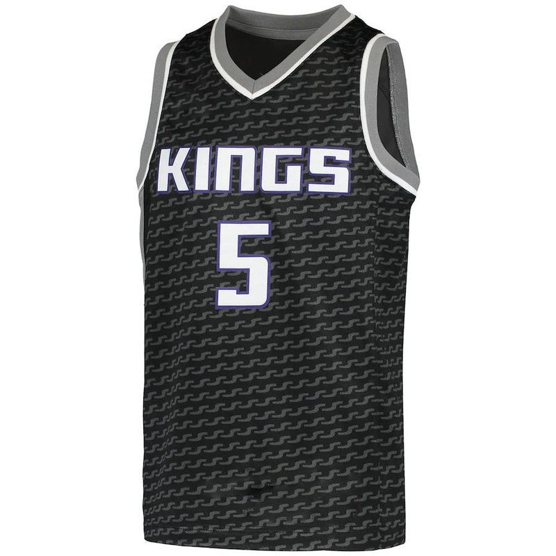 S.Kings #5 De’Aaron Fox Jordan Brand  Swingman Player Jersey Statement Edition Black Statement Edition Stitched American Basketball Jersey