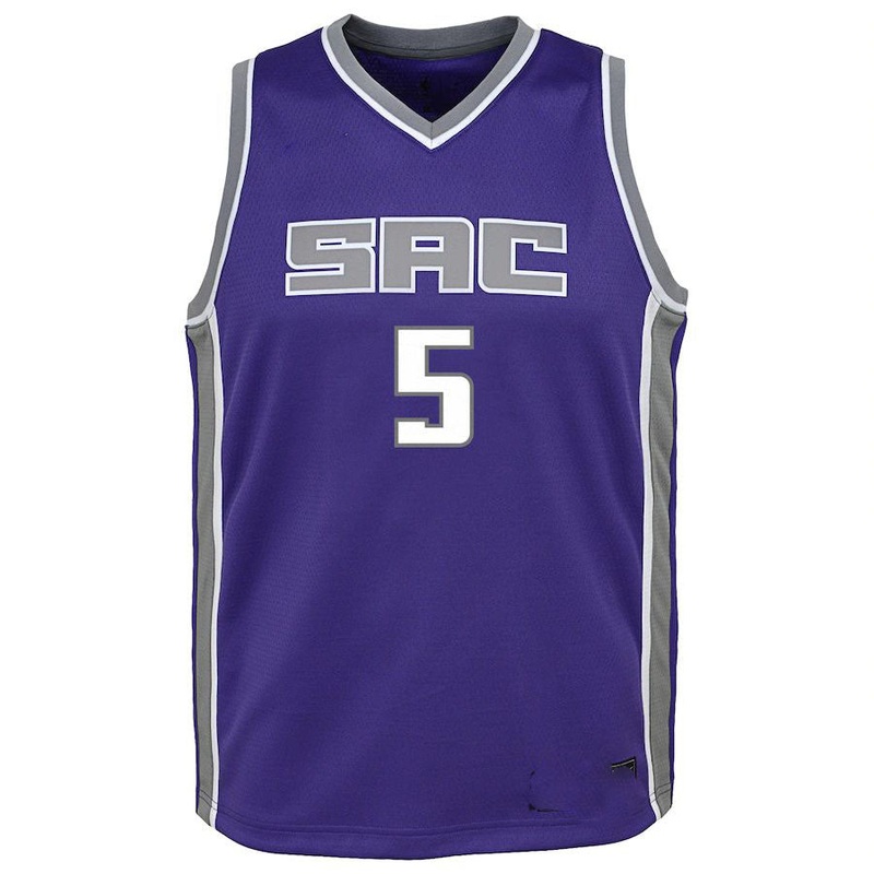 S.Kings #5 De’Aaron Fox  Swingman Jersey  Purple Stitched American Basketball Jersey