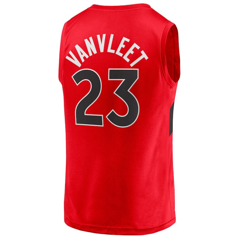 T.Raptors #23 Fred VanVleet Fanatics Branded  Fast Break Replica Player Jersey Red Icon Edition Stitched American Basketball Jersey