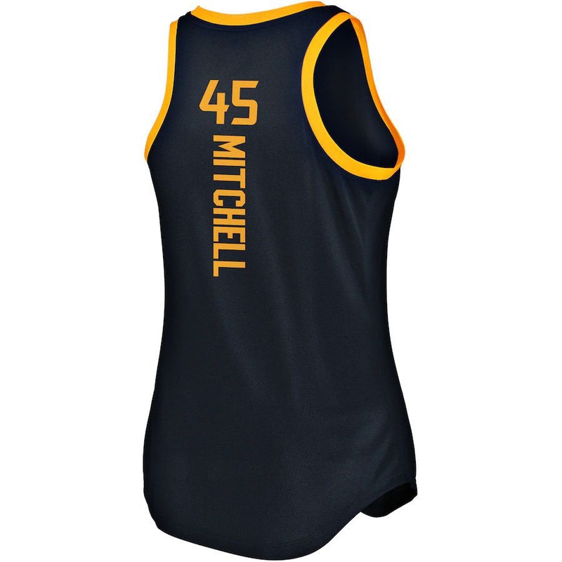 U.Jazz #45 Donovan Mitchell Fanatics Branded Women’s Fast Break Team Tank Jersey Icon Edition Navy Stitched American Basketball Jersey