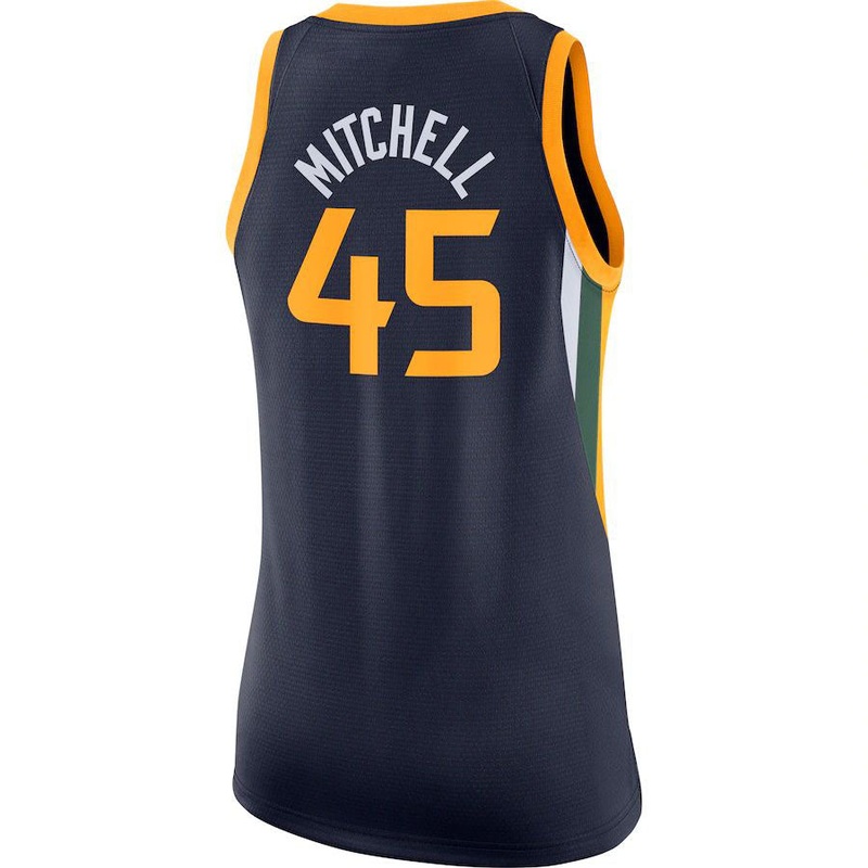 U.Jazz #45 Donovan Mitchell Women’s Swingman Jersey Icon Edition Navy Stitched American Basketball Jersey