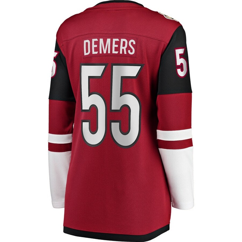 A.Coyotes #55 Jason Demers Fanatics Branded Breakaway Player Jersey Garnet Stitched American Hockey Jerseys