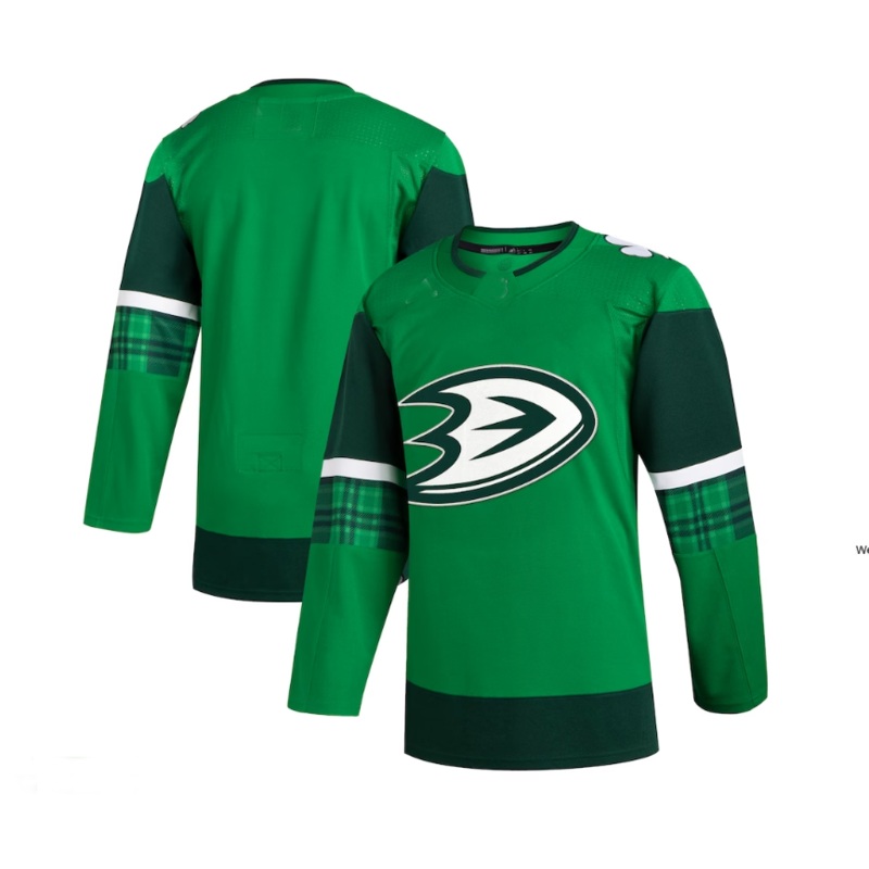 A.Ducks 2023 St. Patrick’s Day Primegreen Authentic Jersey – Kelly Green Stitched American Hockey Jerseys