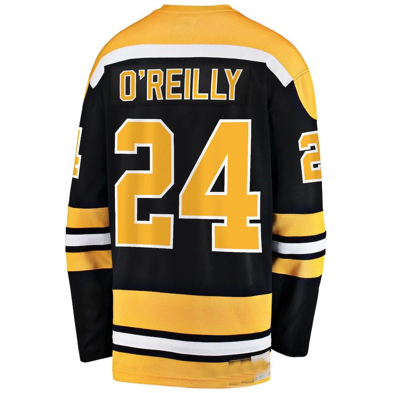 B.Bruins #24 Terry O’Reilly Fanatics Branded Premier Breakaway Retired Player Jersey  Black Stitched American Hockey Jerseys