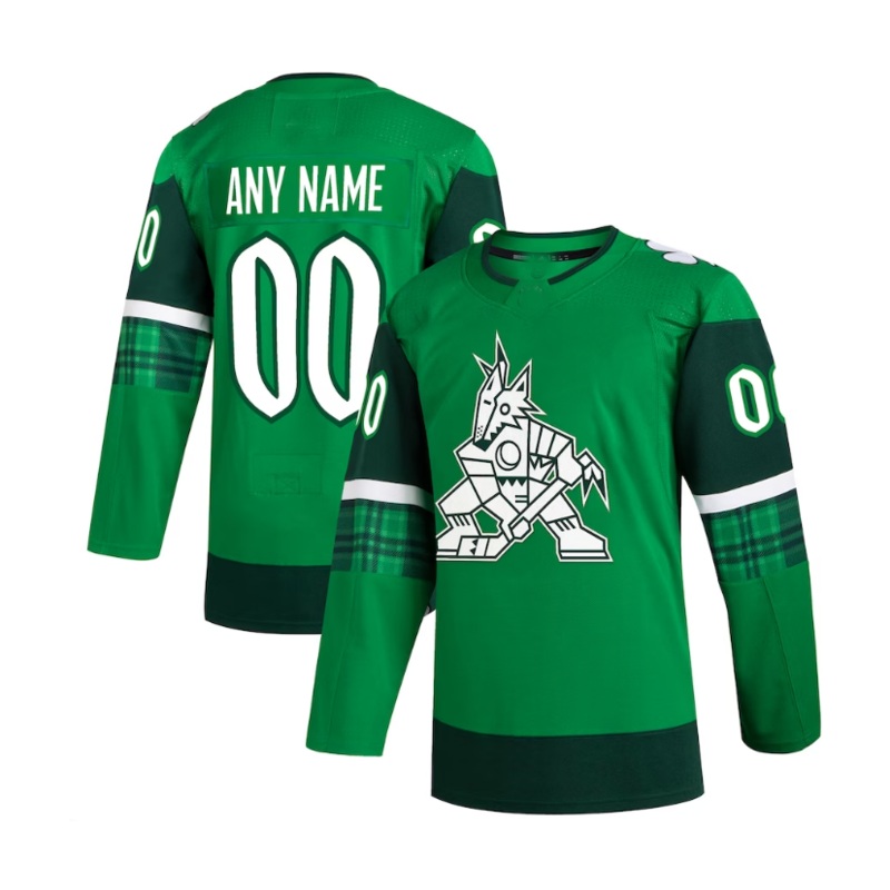 Custom A.Coyotes 2023 St. Patrick’s Day Primegreen Authentic Jersey – Kelly Green Stitched American Hockey Jerseys