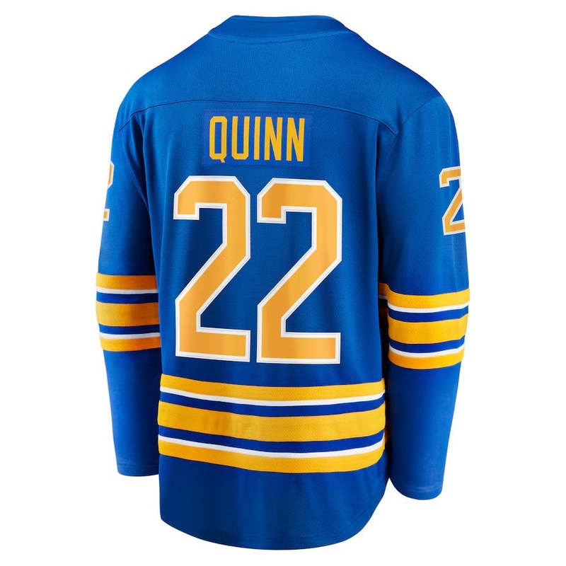 B.Sabres #22 Jack Quinn Fanatics Home Breakaway Jersey – Royal Stitched American Hockey Jerseys