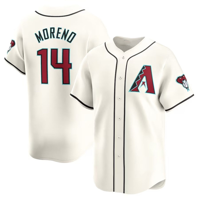 Arizona Diamondbacks #14 Gabriel Moreno Home Limited Player Jersey – Gream Stitched Baseball Jersey