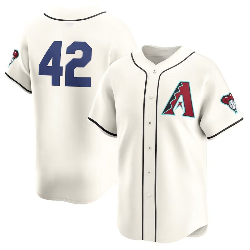 Arizona Diamondbacks 2024 #42 Jackie Robinson Day Home Limited Jersey C White Stitches Baseball Jerseys