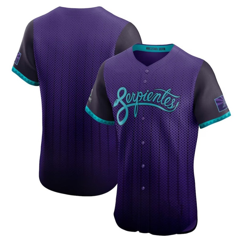 Arizona Diamondbacks 2025 City Connect Elite Jersey With Sponsor Patch – Purple Stitched Baseball Jersey