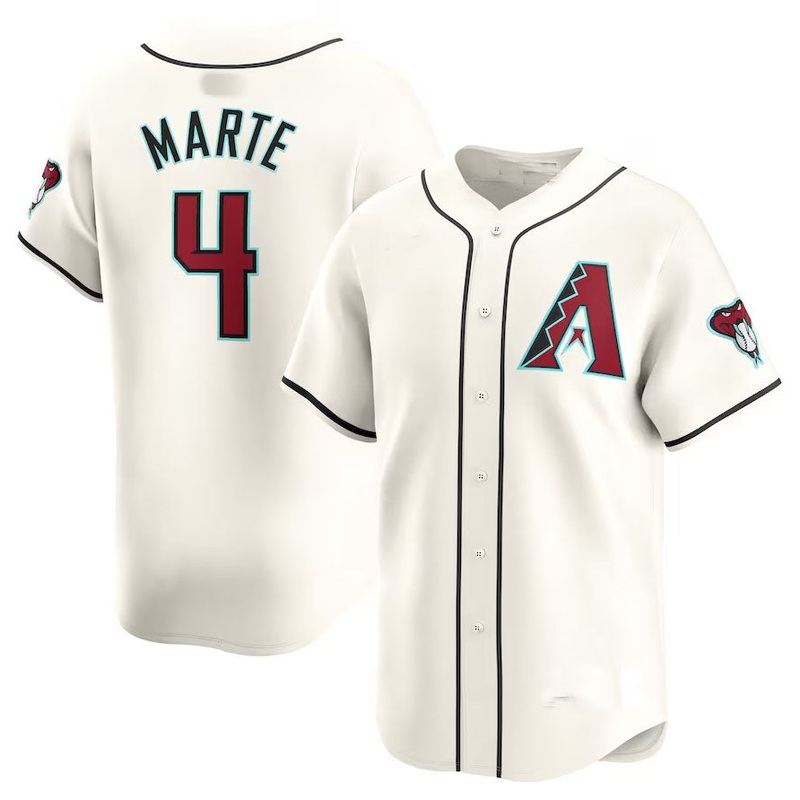Arizona Diamondbacks #4 Ketel Marte Home Limited Player Jersey – White Stitches Baseball Jerseys