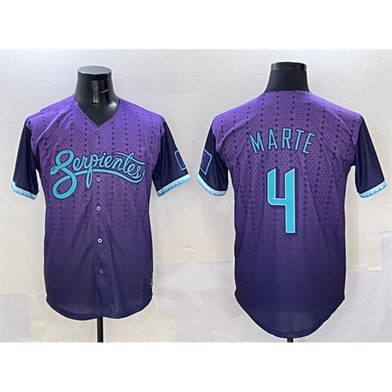 Arizona Diamondbacks #4 Ketel Marte Purple 2025 City Connect Limited Stitched Baseball Jersey