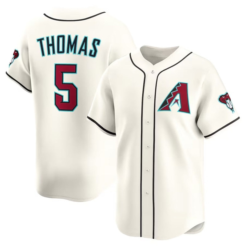 Arizona Diamondbacks #5 Alek Thomas Alternate Limited Player Jersey – Cream Stitched Baseball Jersey
