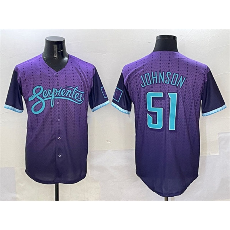 Arizona Diamondbacks #51 Randy Johnson Purple 2025 City Connect Limited Stitched Baseball Jersey