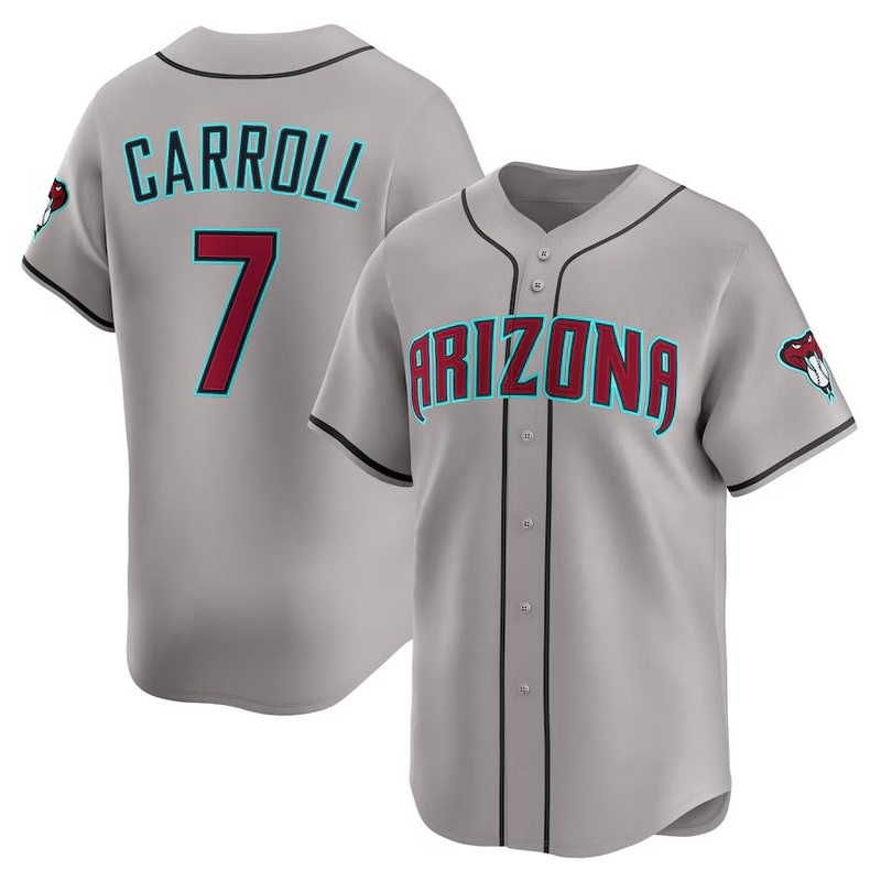Arizona Diamondbacks #7 Corbin Carroll Alternate Limited Player Jersey – Gray Stitched Baseball Jersey