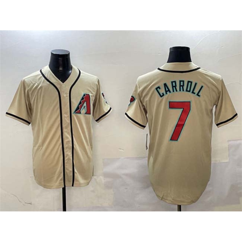 Arizona Diamondbacks #7 Corbin Carroll Gold Limited Stitched Baseball Jersey
