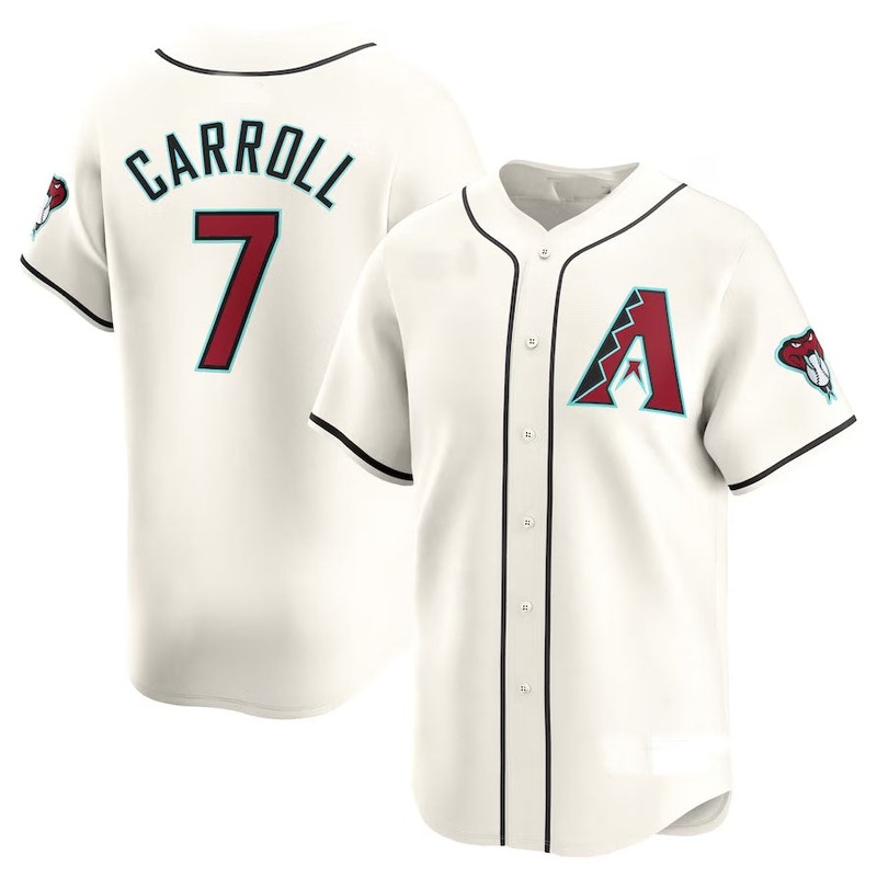Arizona Diamondbacks #7 Corbin Carroll Home Limited Player Jersey – White Stitches Baseball Jerseys