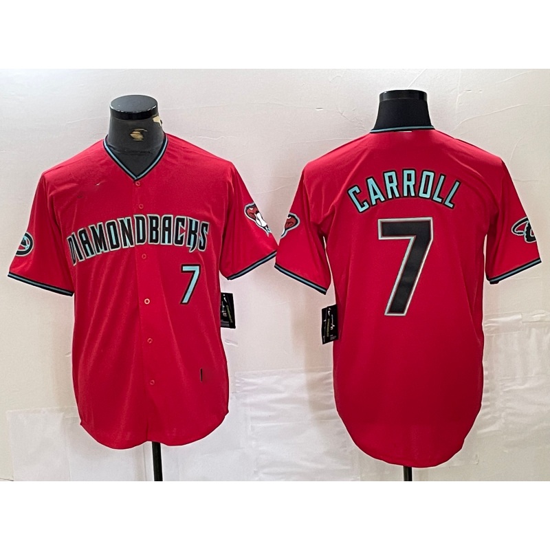 Arizona Diamondbacks #7 Corbin Carroll Red 2024 Cool Base Stitched Baseball Jersey