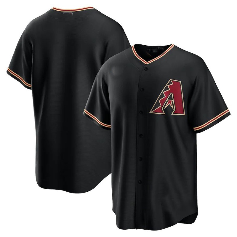 Arizona Diamondbacks Alternate Replica Team Jersey – Black Stitches Baseball Jerseys