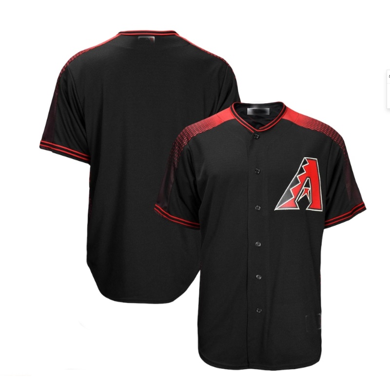 Arizona Diamondbacks Big & Tall Replica Team Jersey – Black Stitches Baseball Jerseys