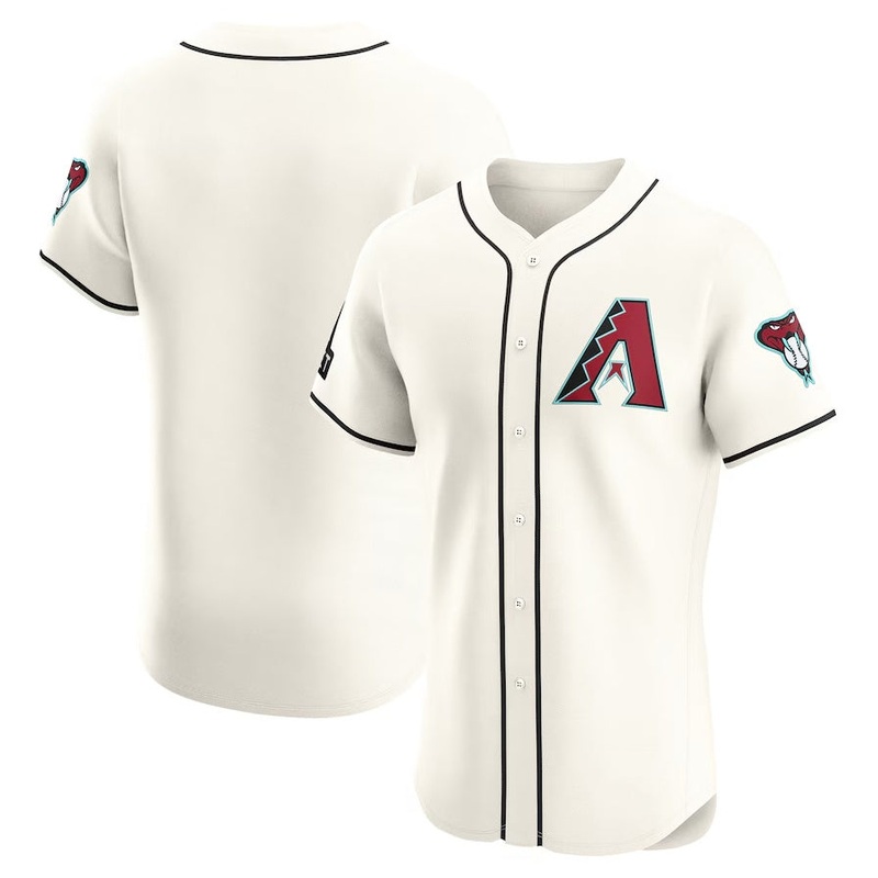 Arizona Diamondbacks Home Elite Patch Jersey – White Stitched Baseball Jersey