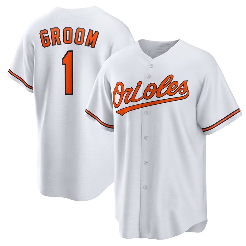 Baltimore Orioles #1 Groom Home Replica Jersey – White Stitched Baseball Jersey