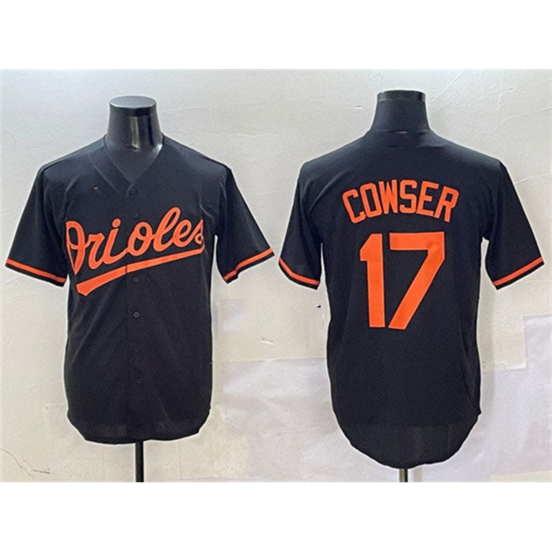 Baltimore Orioles #17 Colton Cowser Black Cool Base Stitched Baseball Jersey