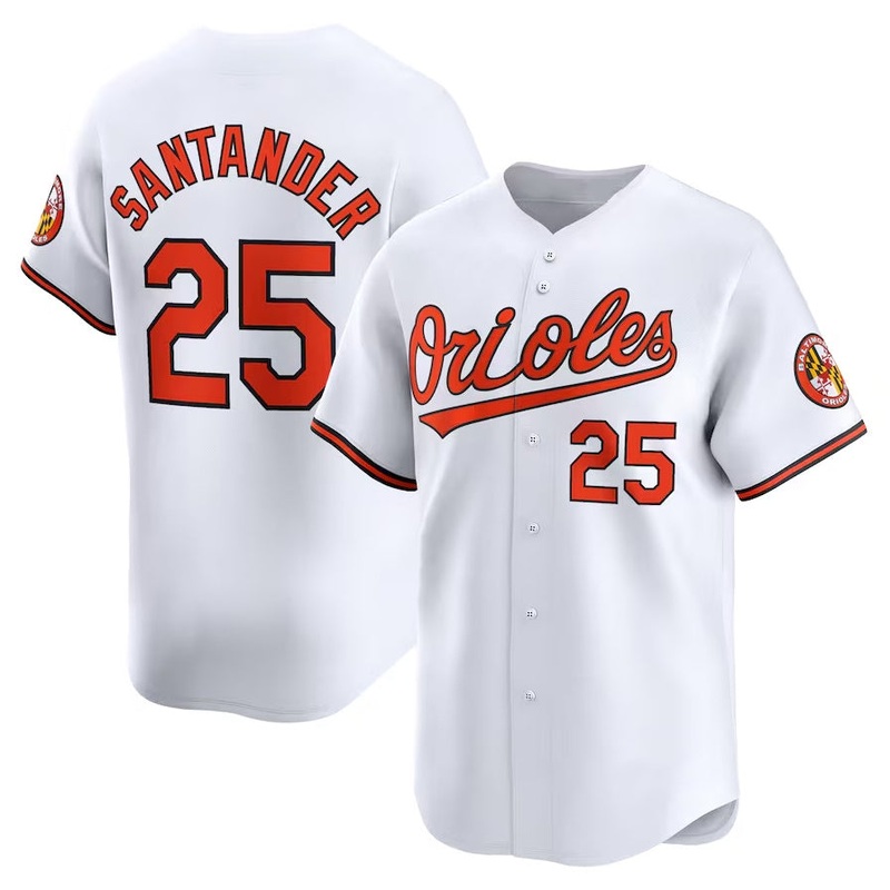 Baltimore Orioles #25 Anthony Santander Home Limited Player Jersey – White Stitched Baseball Jersey