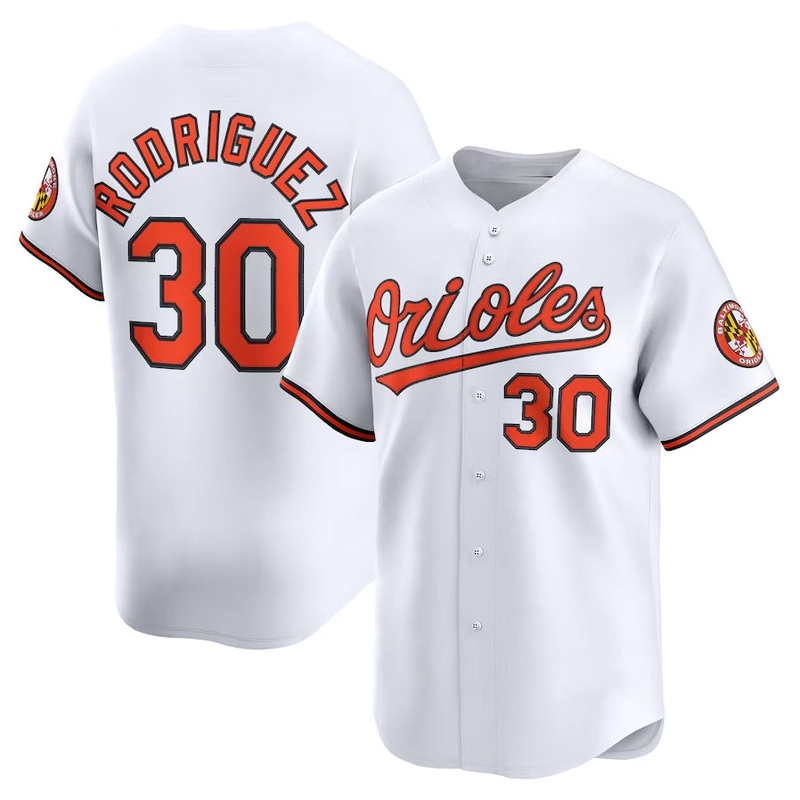 Baltimore Orioles #30 Grayson Rodriguez Alternate Limited Player Jersey – White Stitched Baseball Jersey
