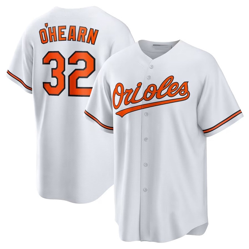 Baltimore Orioles #32 Ryan O’Hearn Home Replica Jersey – White Stitched Baseball Jersey