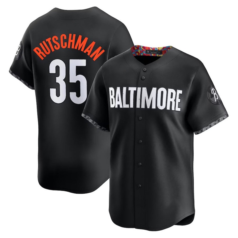 Baltimore Orioles #35 Adley Rutschman City Connect Limited Jersey – Black Stitched Baseball Jersey