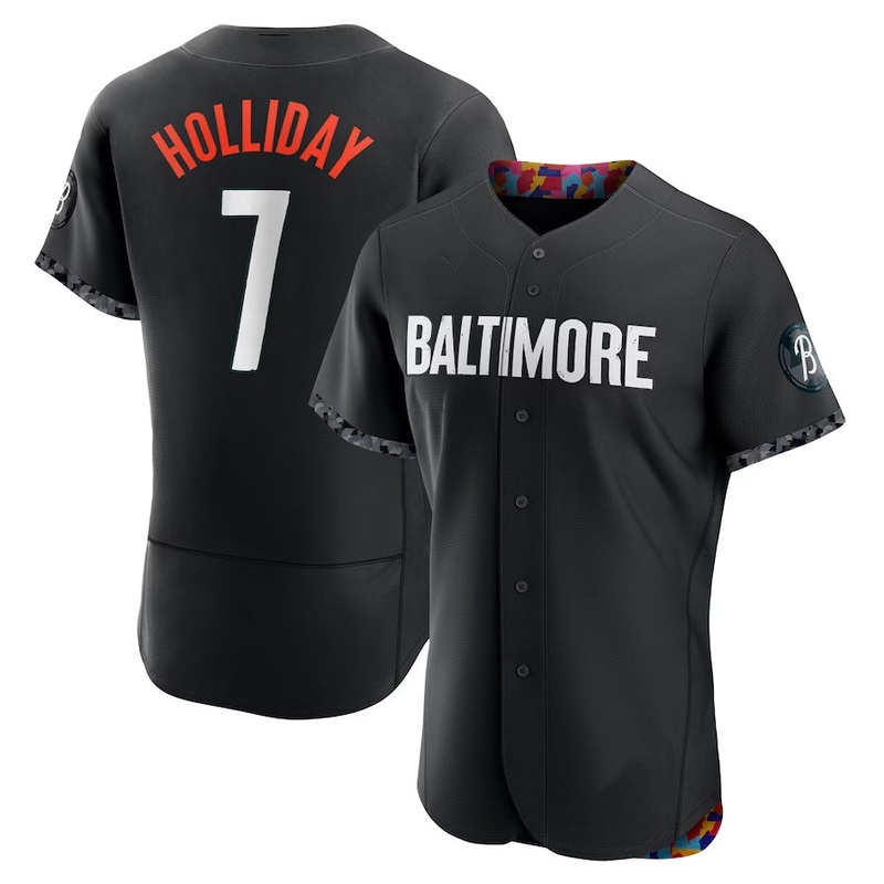 Baltimore Orioles #7 Jackson Holliday City Connect Authentic Player Jersey – Black Stitched Baseball Jersey