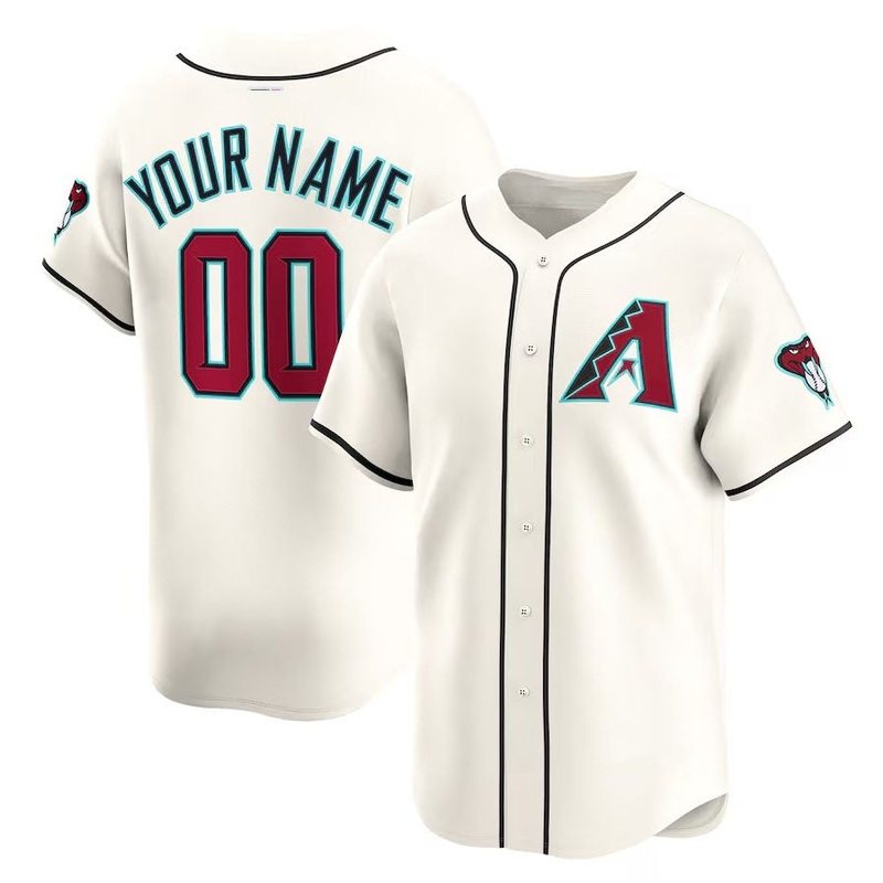 Custom Arizona Diamondbacks Home Limited Jersey – Cream Stitched Baseball Jersey
