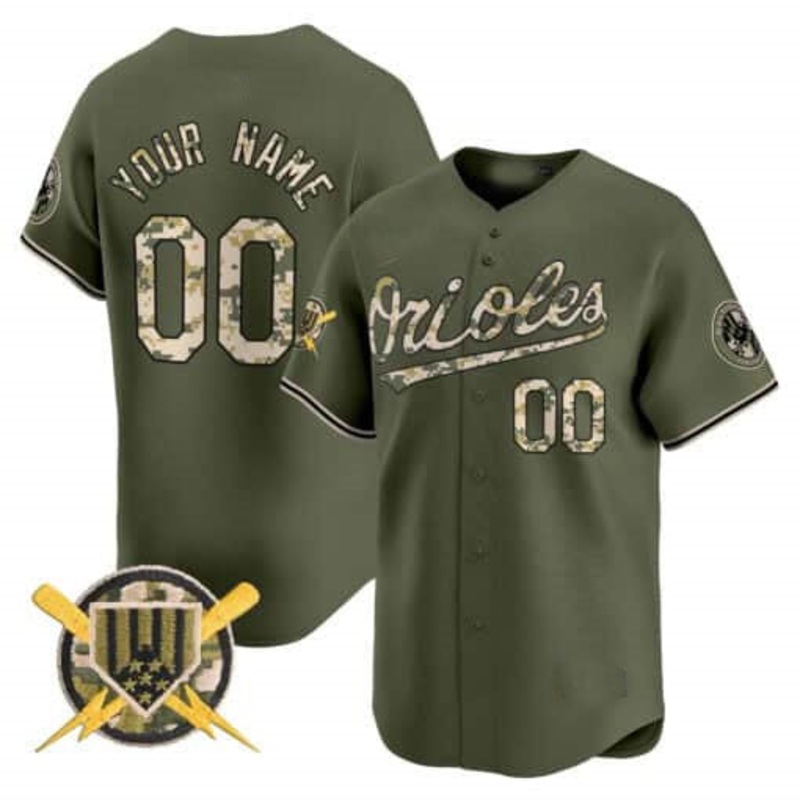 Custom Baltimore Orioles Armed Forces Day Vapor Premier Limited C All Stitched Baseball Jersey