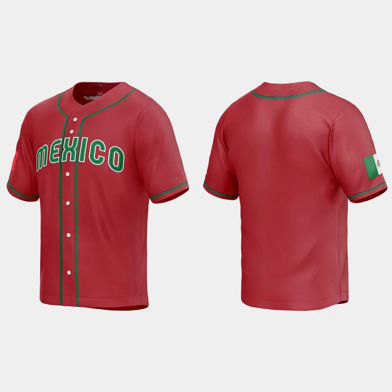 MEXICO BASEBALL 2023 WORLD BASEBALL CLASSIC JERSEY ?C RED Stitches Baseball Jerseys