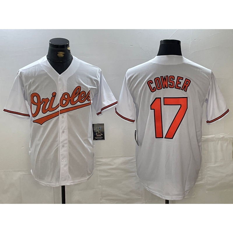 Baltimore Orioles #17 Colton Cowser White Cool Base Stitched Baseball Jersey
