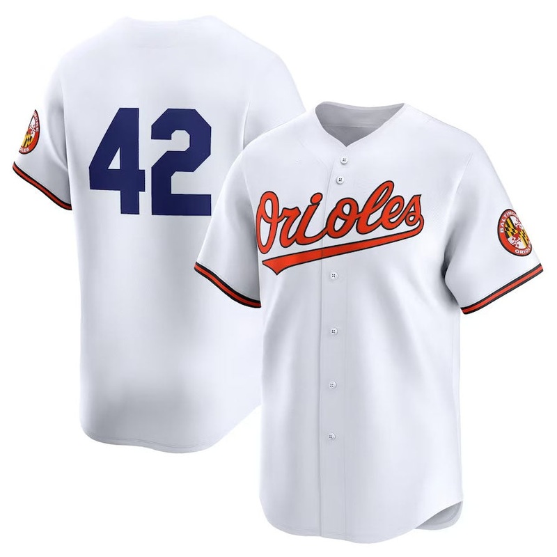 Baltimore Orioles 2024 #42 Jackie Robinson Day Home Limited Jersey C White Stitches Baseball Jerseys