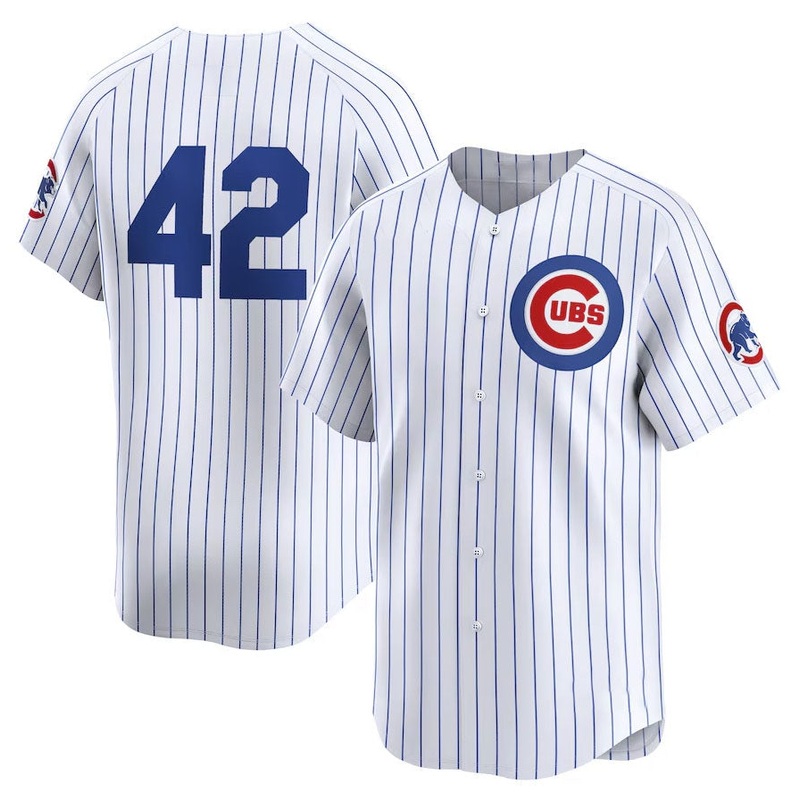 Chicago Cubs 2024 #42 Jackie Robinson Day Home Limited Jersey C White Stitches Baseball Jerseys